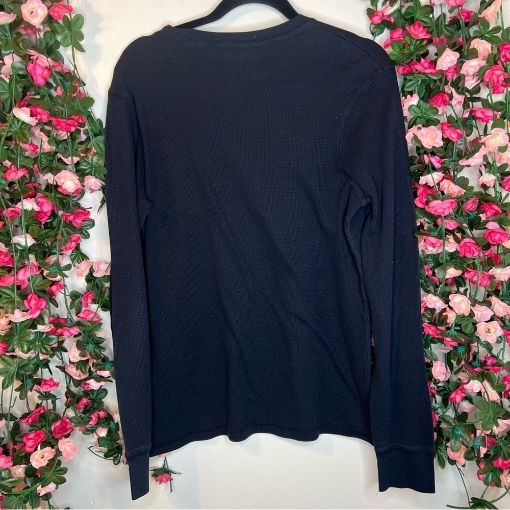 Apt 9 Black Forest Scene Long Sleeve Thermal Shirt Womens Medium - Picture 2 of 6